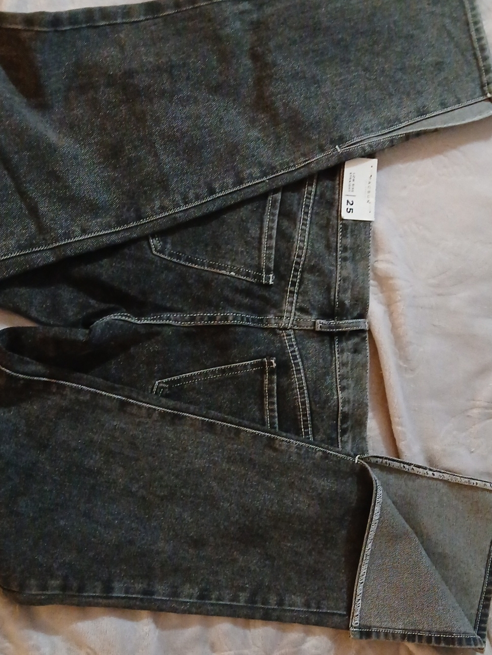PacSun Women's Black Acid-Wash Bootcut Jeans